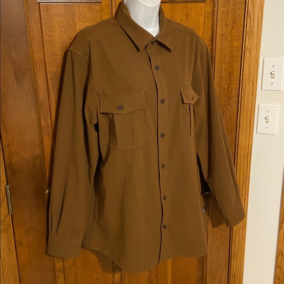 Rowm The Lodge Collection Long Sleeve Brushed Solid Button Down Shirt Size Large - Picture 3 of 12
